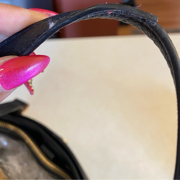 TORCH BURCH Small Robinson Black Saffiano Leather Tote Bag, GUC - Picture 12 of 16